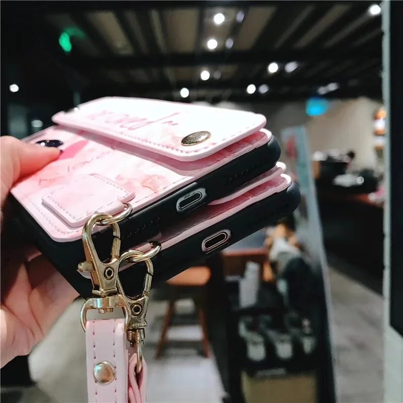 Чехол для телефона с сердечком для iPhone 11 Pro XS Max XR X, кожаный кошелек, сумочка, чехол s для iPhone 6, 7, 8 Plus, ремешок, карман для карт, чехол