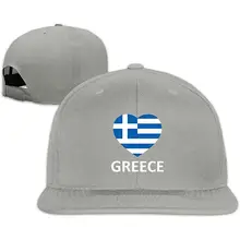 Унисекс Snapback Hat греческий флаг сердце регулируемая бейсболка