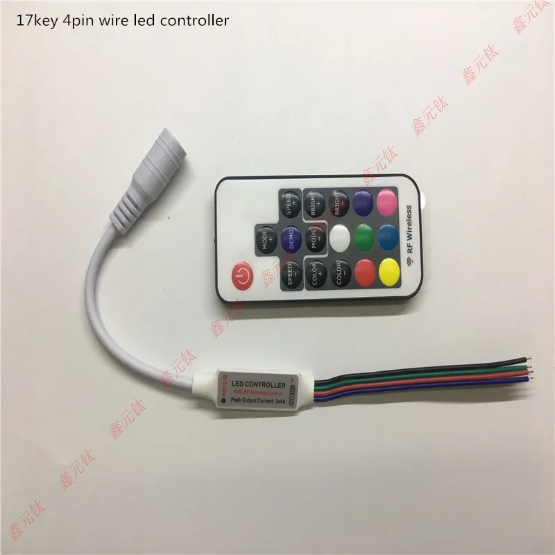 17key Светодиодная лента контроллер Мини RGB ИК модулятор 12-24 в светильник и цветной переключатель контроллер вспышки DC 4PIN провод