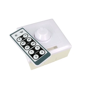 

LEDLUX CL8012 Varialuce Led Triac Dimmer SCR 220V 200W with wheel and infrared remote control box 86 X86 included