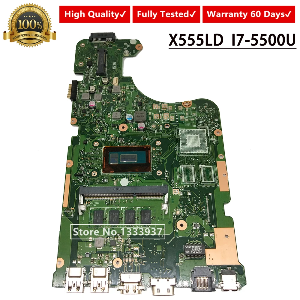 buy  X555LD Laptop motherboard I7-5500U SR23W 3.6 for ASUS X555LA X555LD X555LF X555LJ X555L X555 mainbo