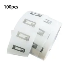 Autocollant de puce NFC Ntag213, incrustation humide 2*10mm 100 MHz RFID NTAG 13.56 étiquette d'étiquette 213 pièces