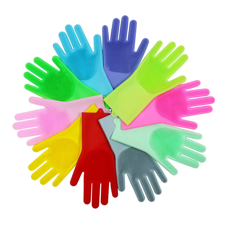 Magic Silicone Glove Household Cleaning Gloves Wash Dishes Useful Product Slip-proof Gloves Waterproof Rubber Latex Durable