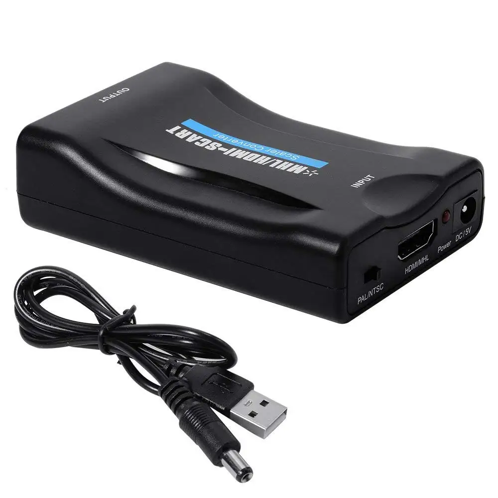 1080P AV сигнальный адаптер HDMI-совместимый для SCART Видео Аудио конвертер в HD ТВ DVD |