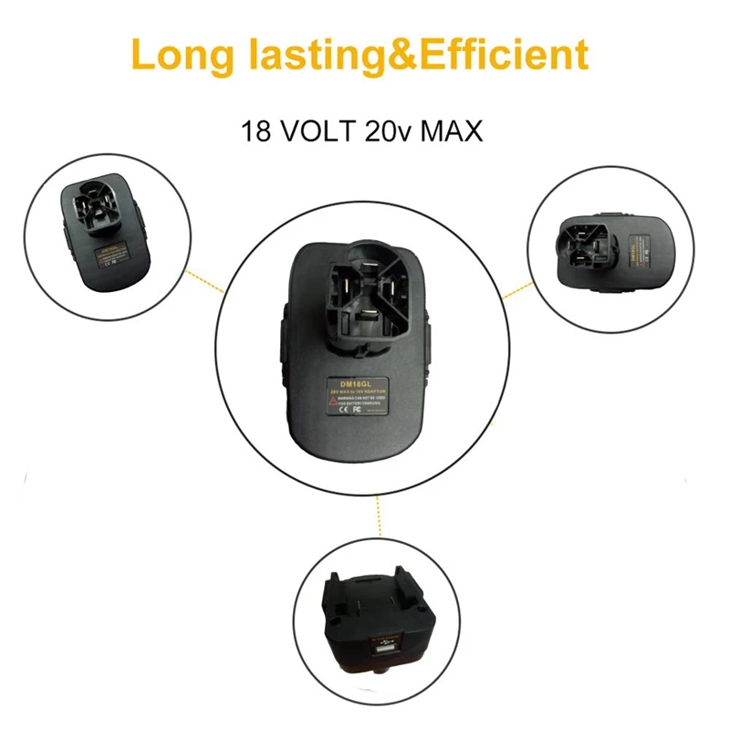 Dm18Gl Батарея адаптер для Милуоки 18V и Dewalt 20V литиевая мастера 19 2 Никель вольт