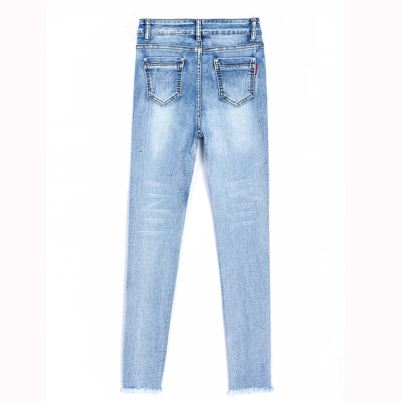 Jeans Woman Stretch Skinny Jeans With High Waist Women Washed Denim Ladies High Elastic Pencil Pants