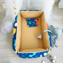 2 шт./компл. съемные детские постельные принадлежности Подушка с рисунком гнезда младенческой Bebe туристическая детская кроватка бампер Детская кроватка Подушка