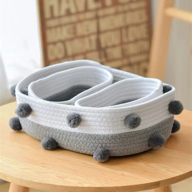 Pink receive basket cotton thread ball Nordic sitting room decorates sundry cosmetics to store basket indoor household articles