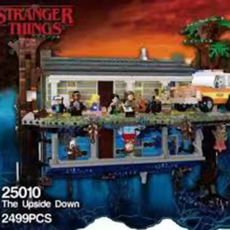 

2019 new 2499pcs legoinglys Stranger Things the upside down Building Blocks Bricks Set Children Toys gift 25010 75810