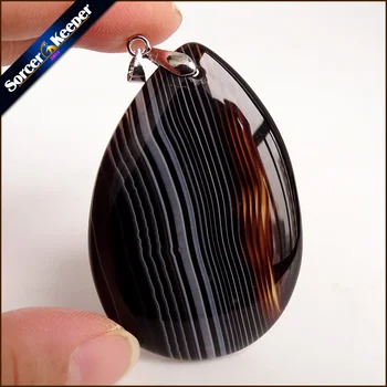 

Fashion Women Man Necklace Pendant Big Natural Botswana Agates Stone Pendant Slide Healing Crystals for Jewelry Making YS585