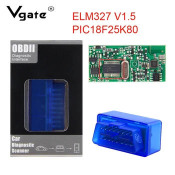 

ELM327 V1.5 PIC18F25K80 Bluetooth OBD Diagnostic Scanner ELM 327 V1.5 OBD2 Car Code Reader Tool for Android Mini ELM327 v1.5