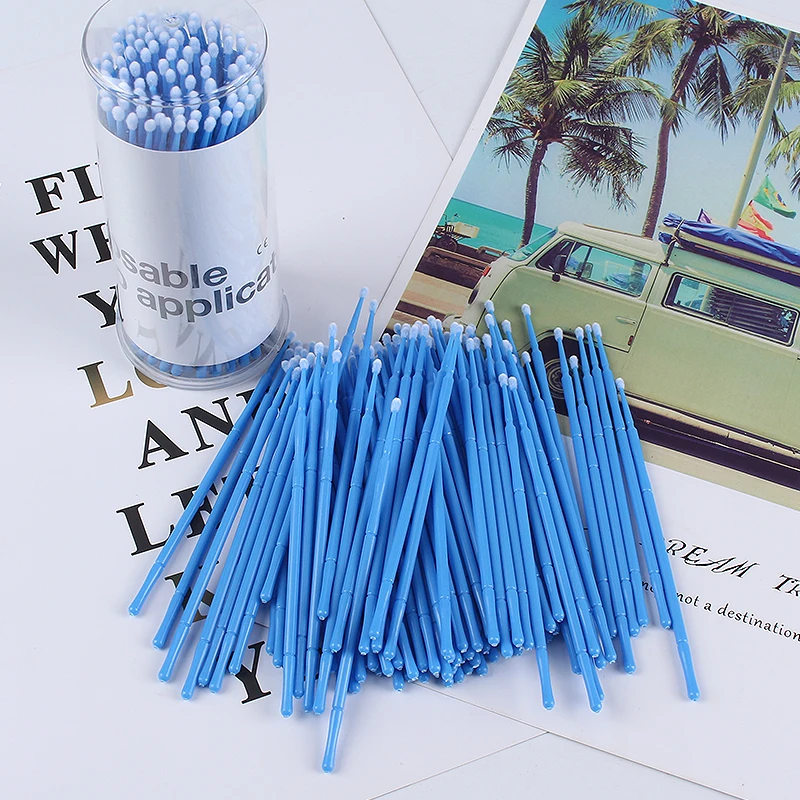 100pc Durable Micro Disposable Microbrush Applicators Makeup Brushes Cleaning Individual Applicators Mascara Removing Tools Swab 5