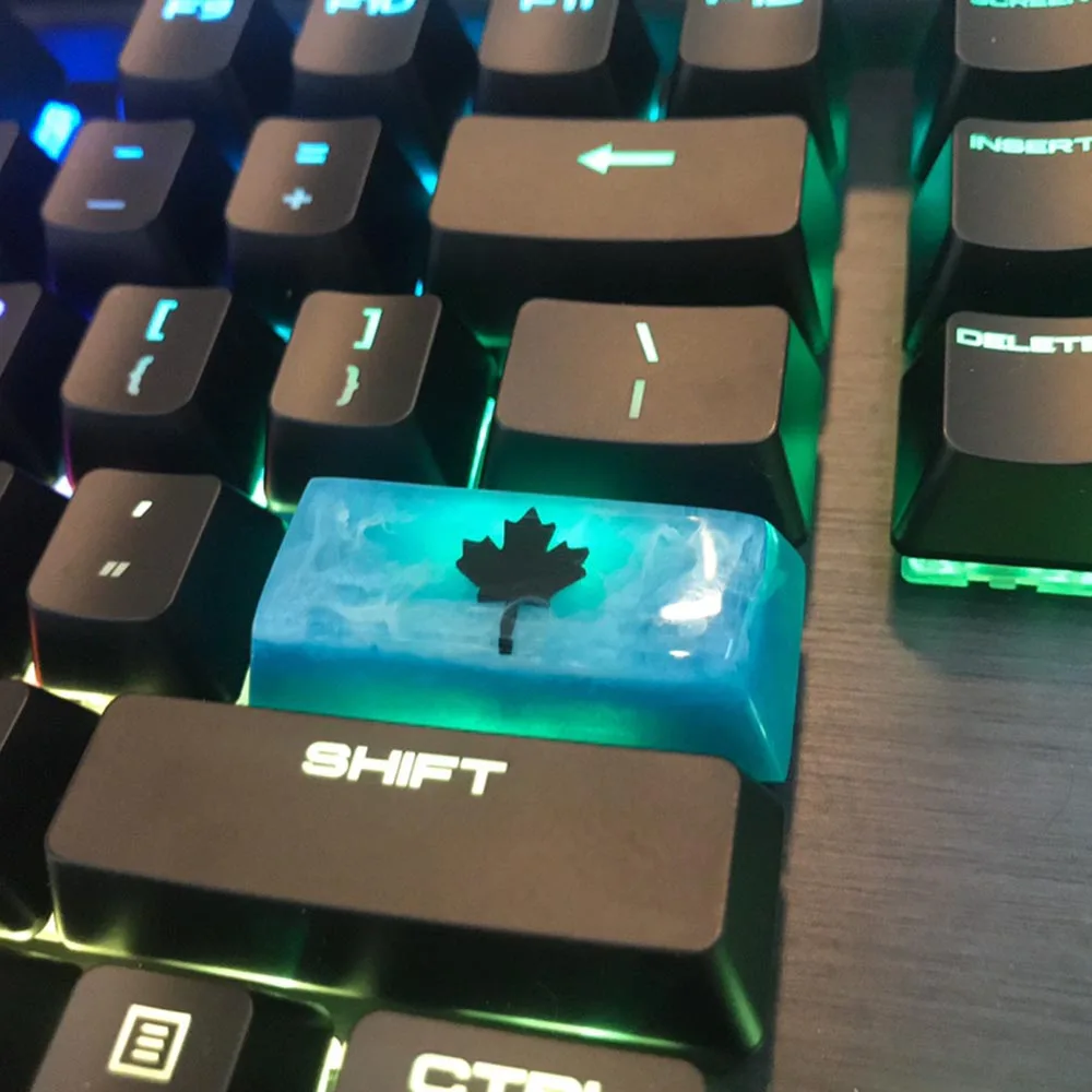 Handmade Resign Keycaps For Cherry Mx Switch Mechanical Keyboard Keycap Replace Maple Leaf Blue Backlight Keycaps Oem Keyboards Aliexpress Handmade Resign Keycaps For Cherry Mx Switch Mechanical Keyboard Keycap Replace Maple Leaf Blue Backlight Keycaps Oem Keyboards Aliexpress