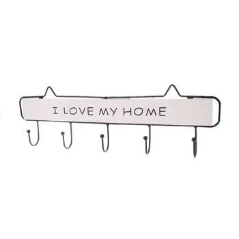 

Wall Mounted Clothes Hanger 5 Hooks Hat Key Holder Laundry Coat Rack Hanging Storage Shelf For Home 72XD