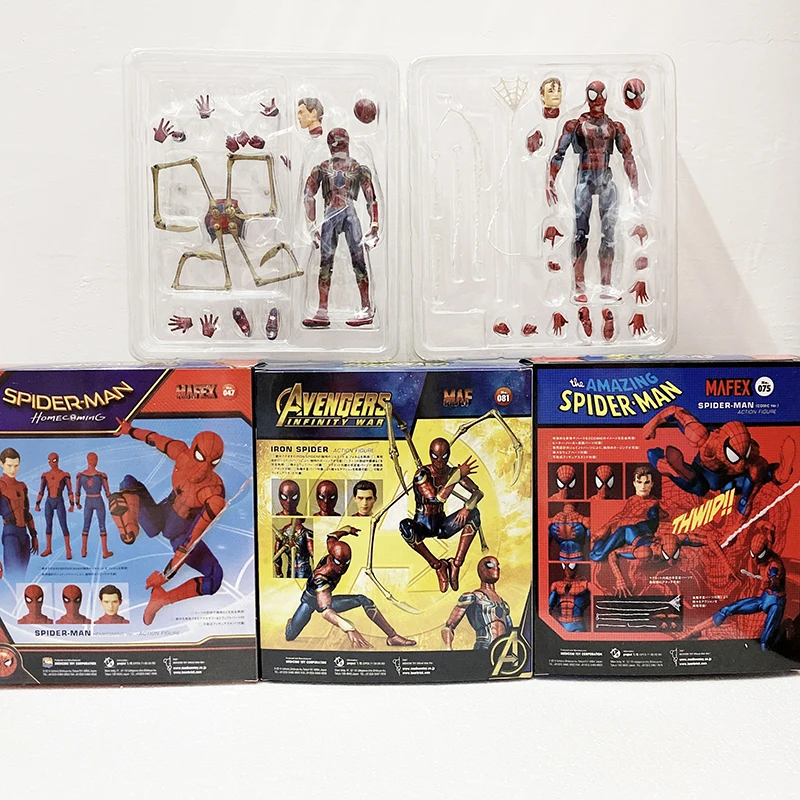 SHF Mafex Marvel legends Человек паук 081 Фигурка Человека паука для возвращения домой 075 Figuarts