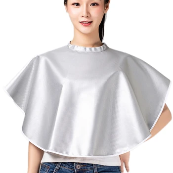 

Silver Professional Hairdressing Shawls Grid Waterproof Hair Treatments Bib Styling Salon Hairdresser Shampoo Cape Wraps