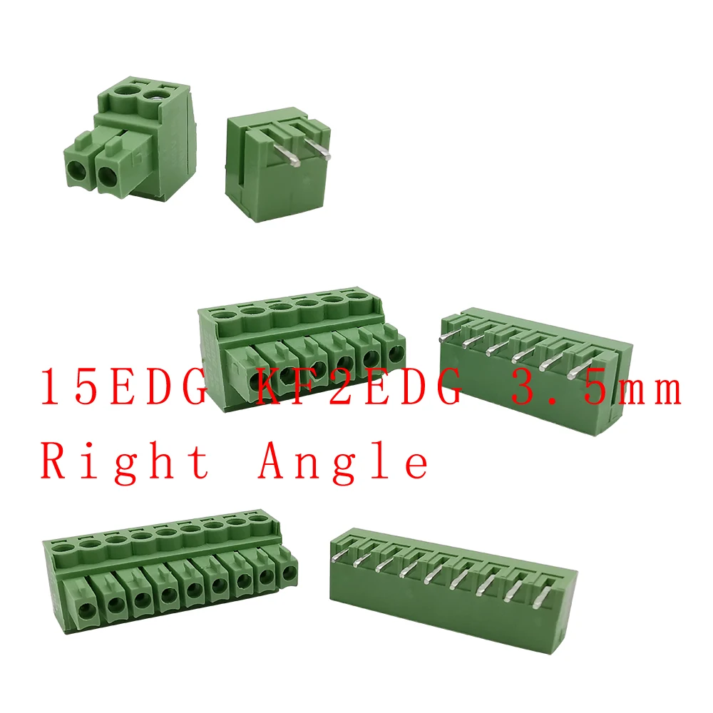 Lot De 10 Borniers à Vis Détachables 6 Broches 5.08mm - Mâle + Femelle, PCB Terminal Block 300V 15A, Vert Pour Électronique Et Connexions