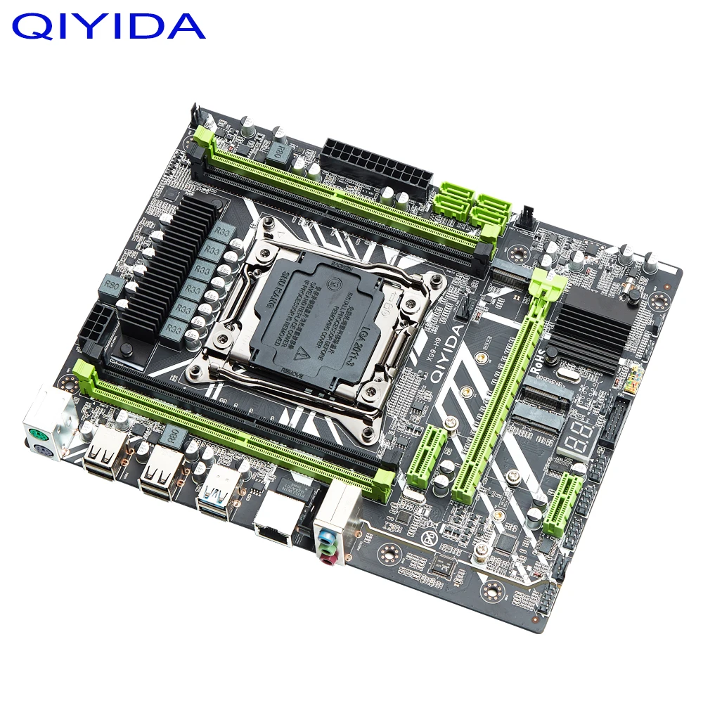 Qiyida Новый X99 материнская плата с XEON E5 2620 V3 памяти комбо комплект NVME USB3.0 MATX