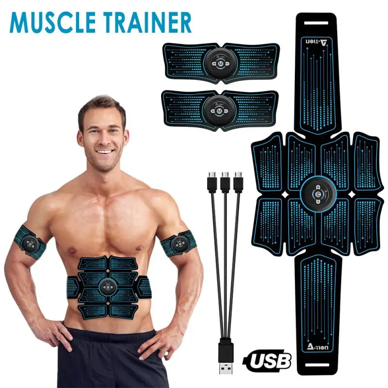 

Slimming Fat Burning Exerciser Electric Muscle Training Smart Fitness Muscle Stimulator Abdominal Tool Muscle Stimulator USB