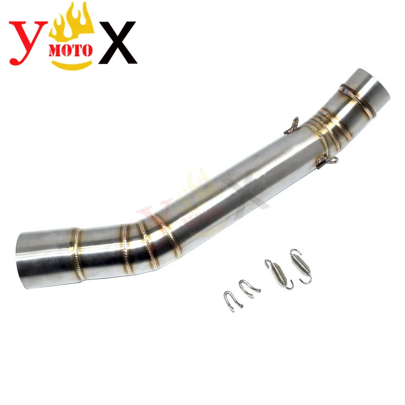 Slip on Middle Exhaust Pipe Mid Link Connection Muffler For Kawasaki Z750 07-12
