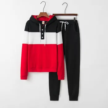 

New Women Tracksuit Hooded Printed Sweatsuit Two Piece Set 2020 Spring Autumn Fashion Sweater Suit Casual Sporting Suit Female