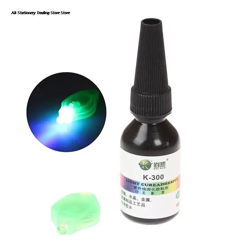 New Arrival 10ml Kafuter UV Glue Curing Adhesive K-300 Transparent Crystal and Glass with Flashlight |