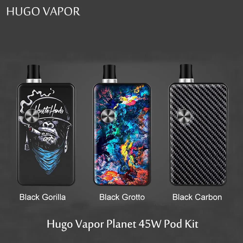 Электронная сигарета Hugo Vapor Planet 45W Pod Kit с картриджем 3 мл питание от аккумулятора