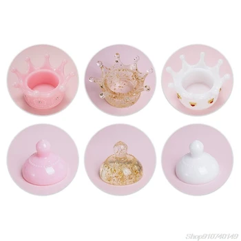 

DIY Storage Box Mold Crystal Epoxy Set Table Decoration Jewelry Three-dimensional Crown Molding Silicone Molds N02 20 Dropship