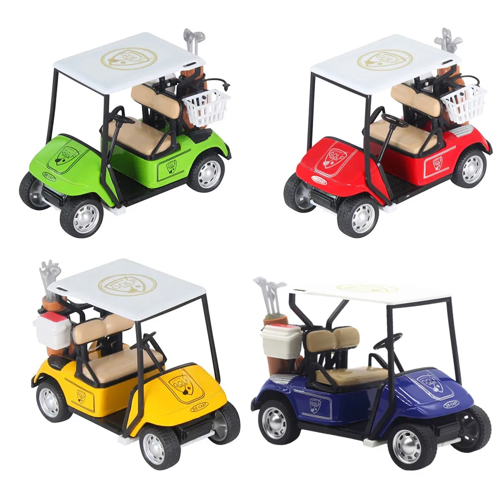 

NEW 1:20 Scale Mini Alloy Pull Back Golf Cart w/ Clubs Diecast Model Vehicle Boys Vehicles Car Toys Children's Vehicle Model Toy