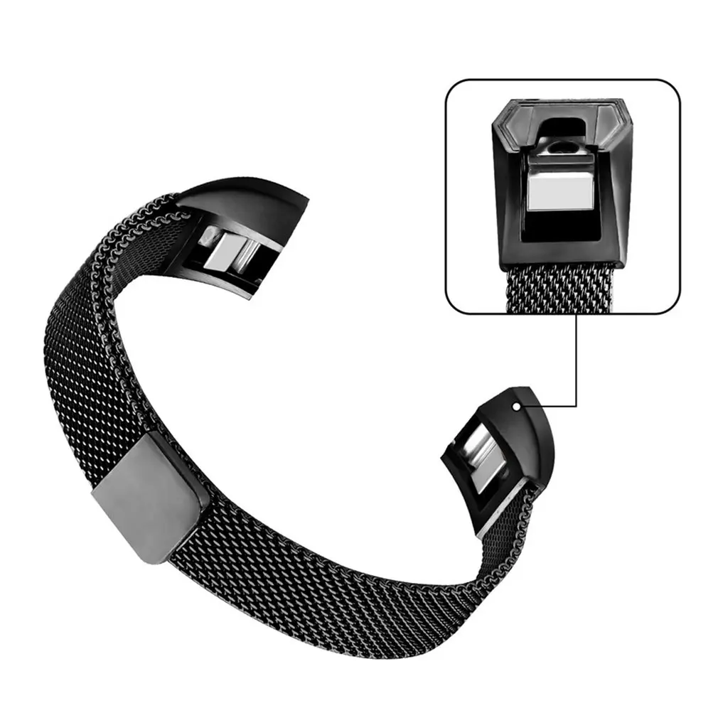 Одножильный провод из нержавеющей стали, сетка с замком для Fitbit Alta HR магнитный с миланским плетением ремешок из нержавеющей стали