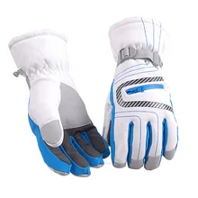 Лыжные перчатки зимние для катания на лыжах для детей и взрослых ветрозащитные водонепроницаемые Нескользящие холодные нейлоновые теплые перчатки для пальцев