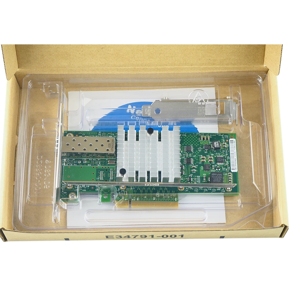 Компьютерная сетевая карта E10G41BTDA Ethernet с одним портом 10 Гб Pcie Servers аксессуары X520-DA1 мини оптического волокна Led SFP адаптер