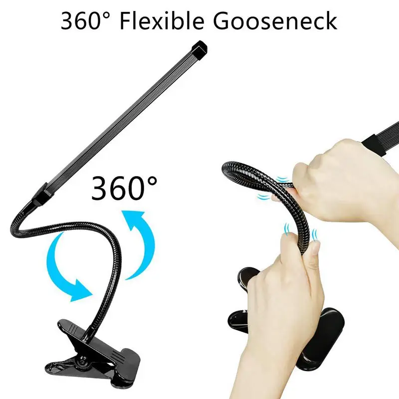Billig 8W LED Clip auf Lampe, schreibtisch Licht mit 3 Modi 2M Kabel Dimmer 10 Ebenen Clamp Tisch Lichter