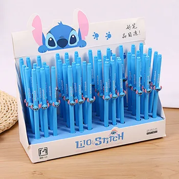 

48 pcs/lot Kawaii Stitch Gel Pen Cute 0.5mm black ink Signature Pen School Office writing Supplies Promotional Gift