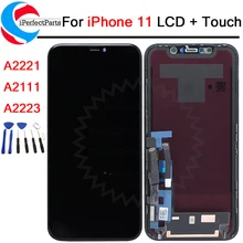 6,1 '' lcd для iPhone 11 lcd A2221 A2111 A2223 дисплей кодирующий преобразователь сенсорного экрана в сборе с инструментами для iPhone 11 lcd