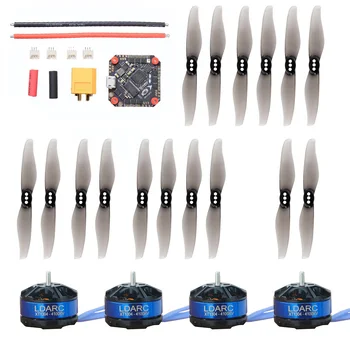 

JMT GHF411AIO F4 Flight Controller AIO Betaflight OSD 2-4S BLHELI_S 20A ESC with XT1304-4100KV Brushless Motor/3018 Propellers