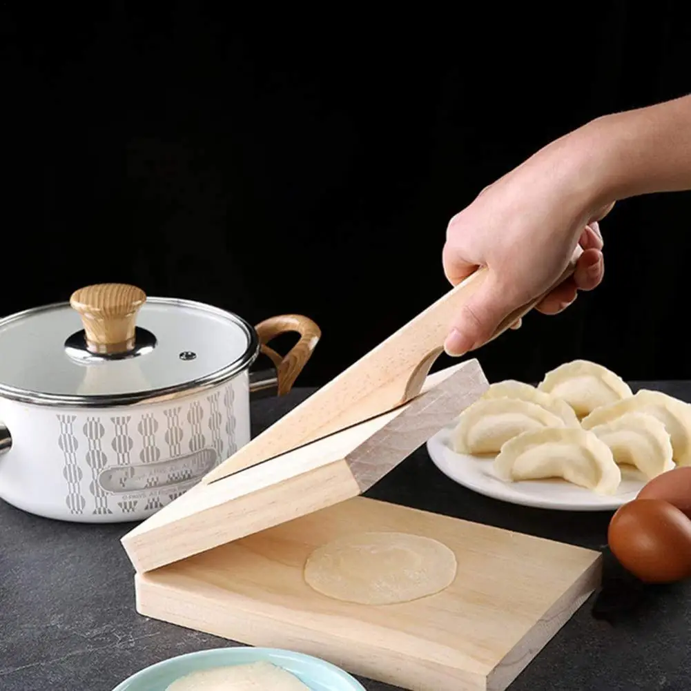 Tortilla Dough Press Wooden Dough Maker Presser Pressing Tools Comfortable Handle Flat Surfaces For Ptostones Empanadas Are