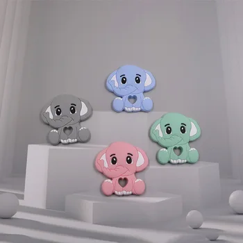 Kovict  5/10pcs Silicone Baby Teether Elephant Rodent Baby Teething Toys Chewable Animal Shape Baby Products Nursing Gift 1