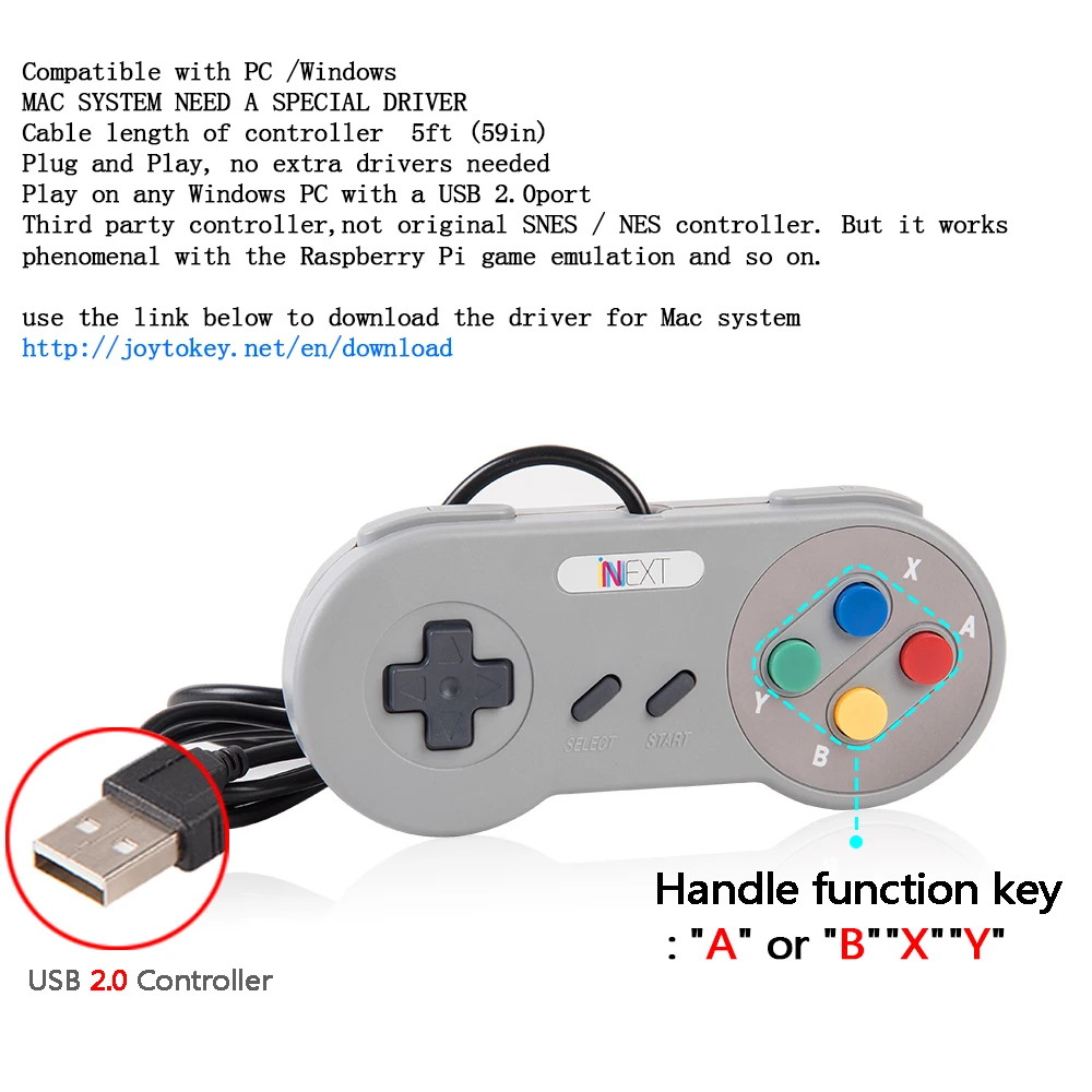 Проводной джойстик контроллер USB геймпад USB игровой контроллер Joypad для ретро SNES игровой коврик для Windows PC MAC