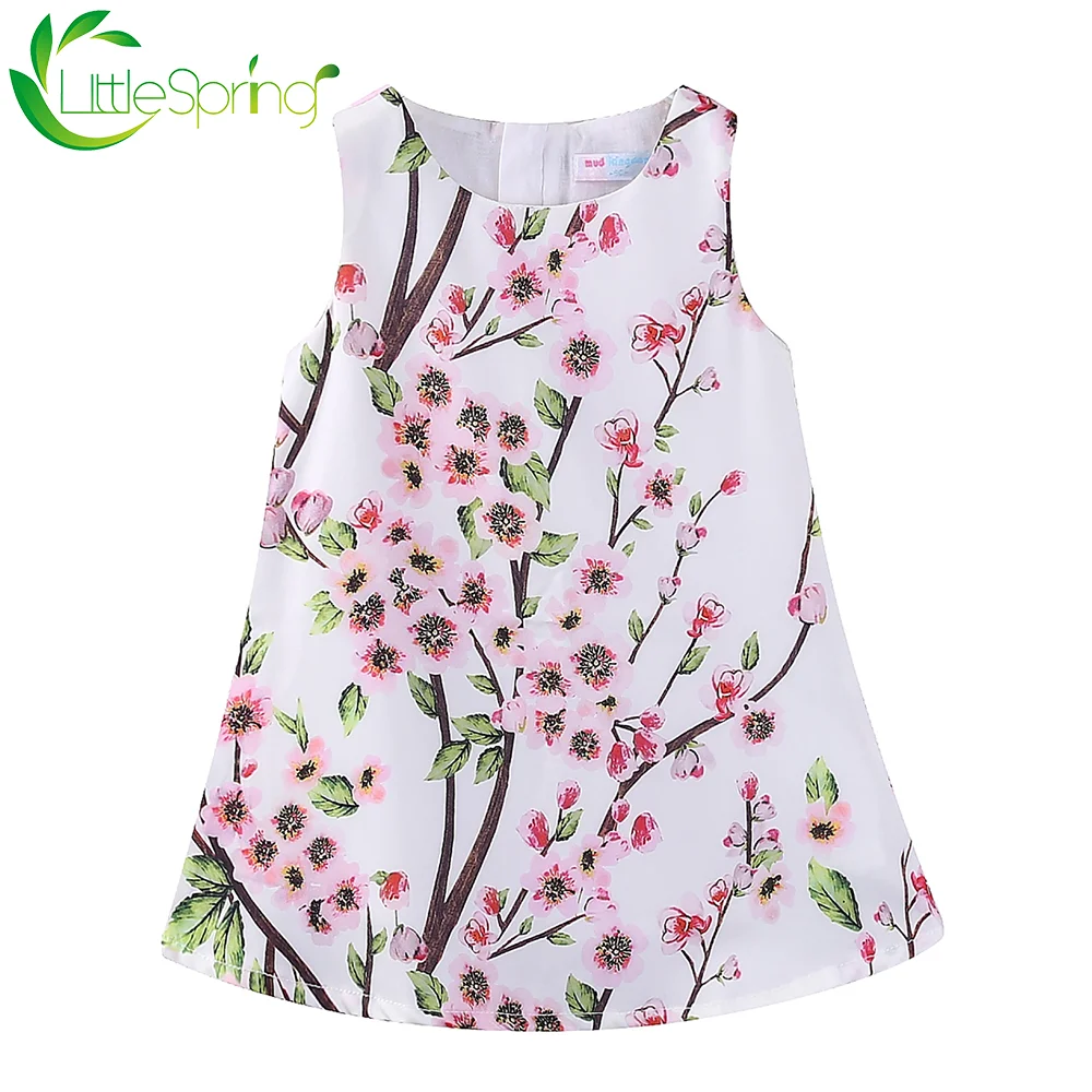 Платья для маленьких девочек LittleSpring Платье трапециевидного силуэта без рукавов