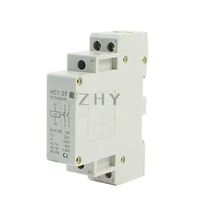 

24V Coil 20A 2 Pole 6 Screw Terminal Motor Control AC Contactor HC1-20