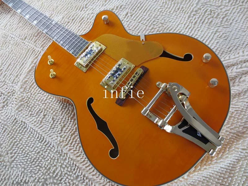 Гитары custom shop классический джаз Полые от Bigbys оранжевый Электрогитара - Цвет: Бургундия