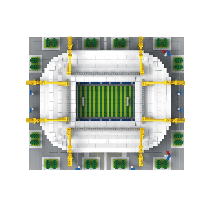 BS Дортмунд футбольный клуб Signal Iduna Park Stadium 3D модель DIY Мини Алмазные блоки кирпичи
