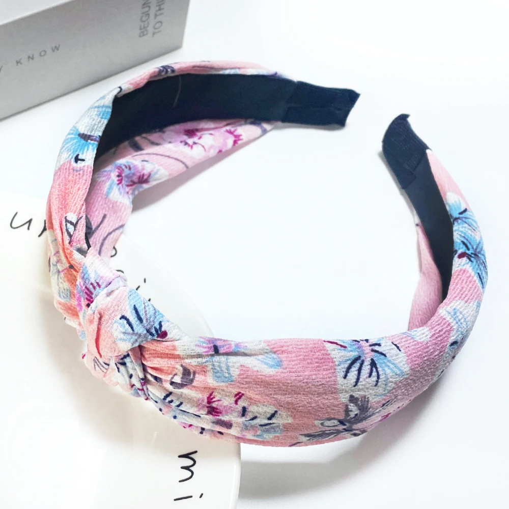 Lady Hair Hoop Top Knot Turban Headband Elastic Hairband Hair Accessories for Girls No Slip Stay on Knotted Head band Hair Band best hair clips Hair Accessories