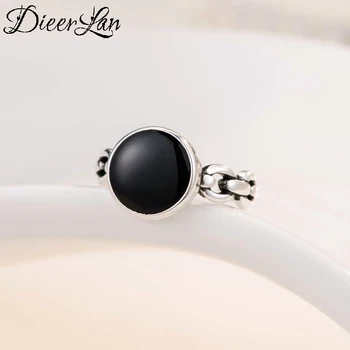 

Punk Vintage 925 Sterling Silver Big Black Rings For Women Men Gothic Antique Jewelry Anillos 2020