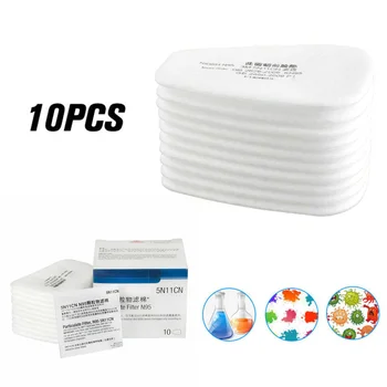 

10PCS Boxed 5N11 Filter Cotton Gas Cover Spray Paint Dust-proof Antiparticles Fiber White
