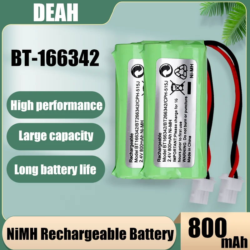 2.4V 800mAh BT 166342 AAA Ni MH NIMH Rechargeable Battery For Cordless