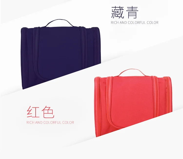 Korean hook double open toiletries Bag Travel Portable big ear toiletries bag toiletries storage bag