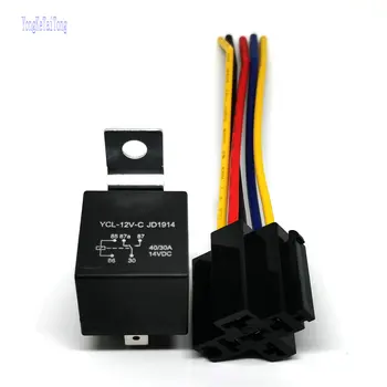 

5PCS New 40A 12V 24V 4PIN 5PIN JD1912 1914 2914 FOR Automotive Relay