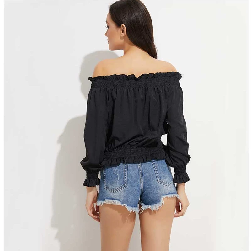 Женская блузка с длинным рукавом Colysmo летняя открытыми плечами рубашка Blusa Feminina